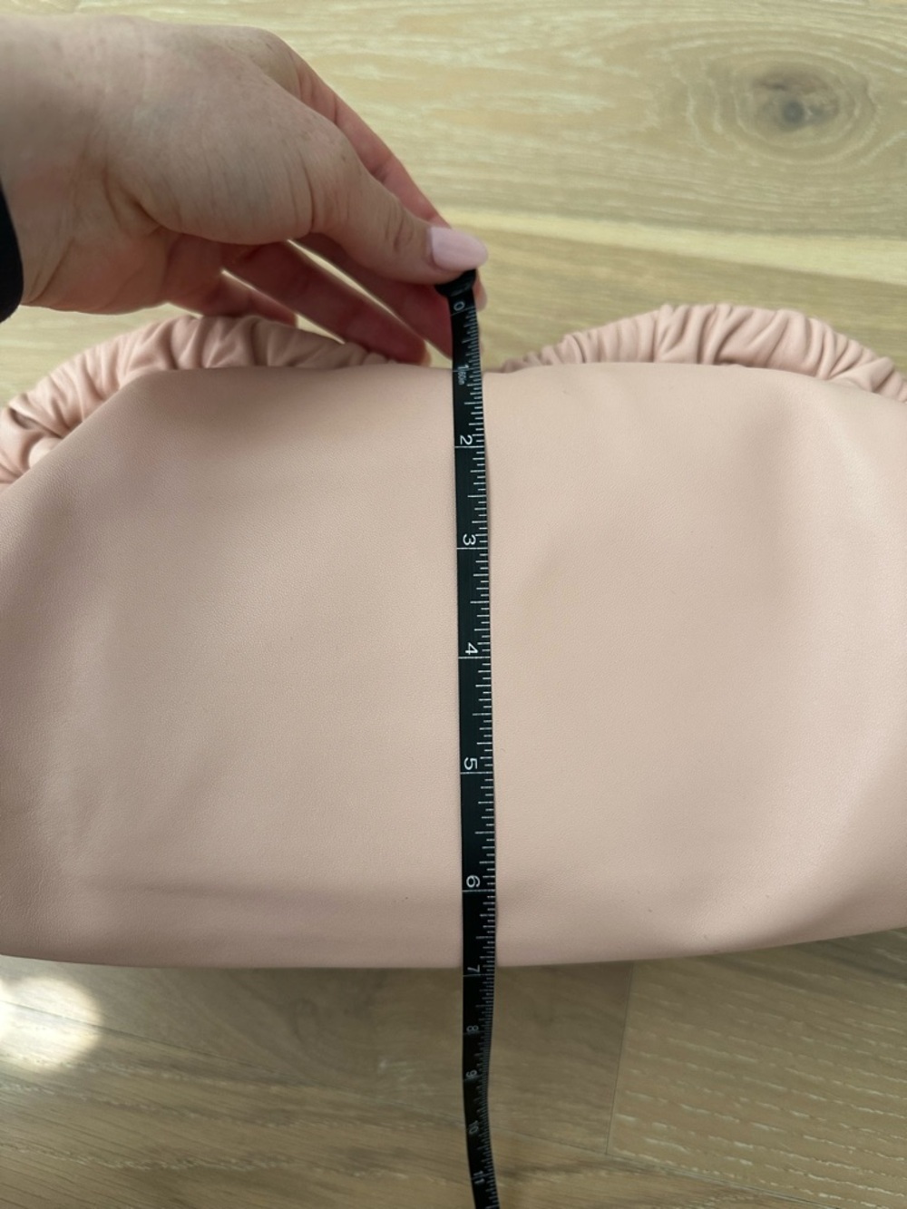 Mansur Gavriel Large Cloud Clutch Purse Puff Pink Italy Italian Leather Bag - Picture 12 of 15